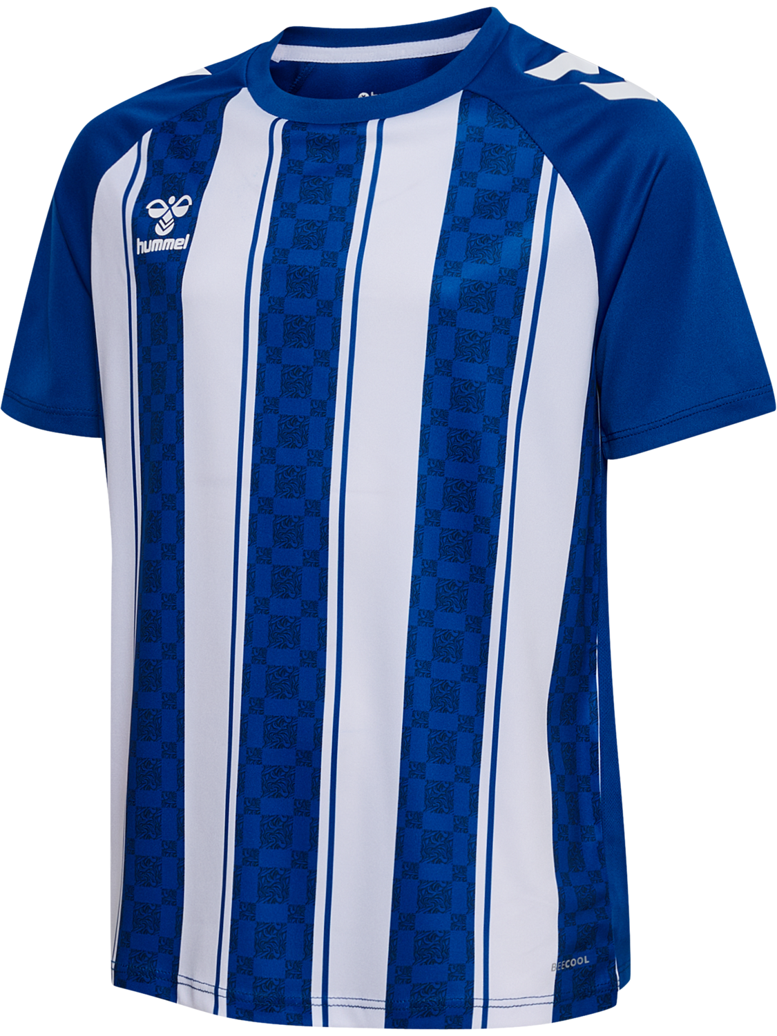 hmlMATCH STRIPED JERSEY S/S KIDS, TRUE BLUE/WHITE, packshot