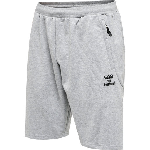 hmlMOVE GRID COTTON SHORTS, GREY MELANGE, packshot