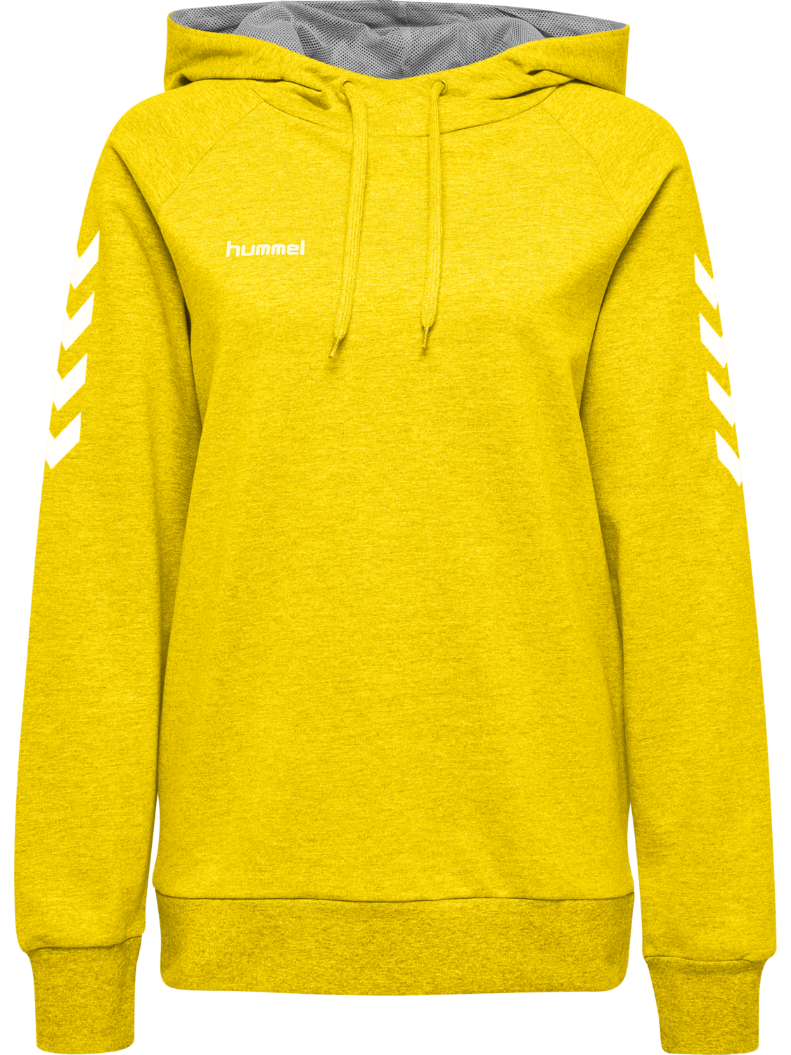 HMLGO COTTON HOODIE WOMAN, SPORTS YELLOW, packshot