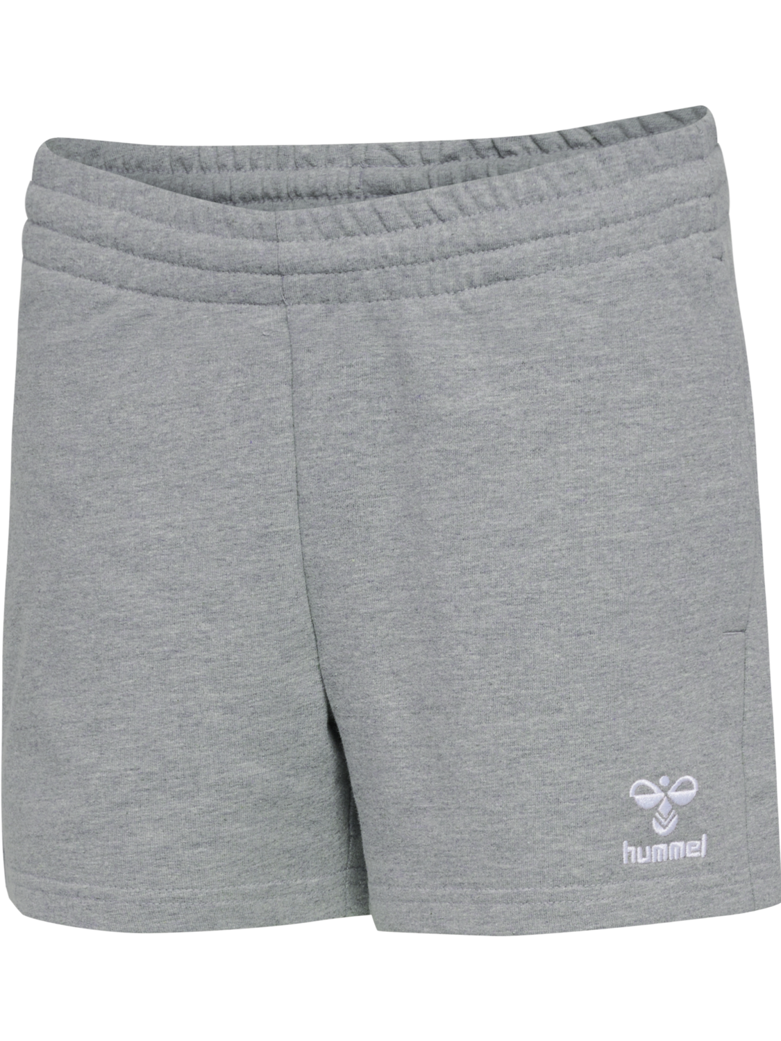 hmlGO 2.0 SWEATSHORTS KIDS, GREY MELANGE, packshot