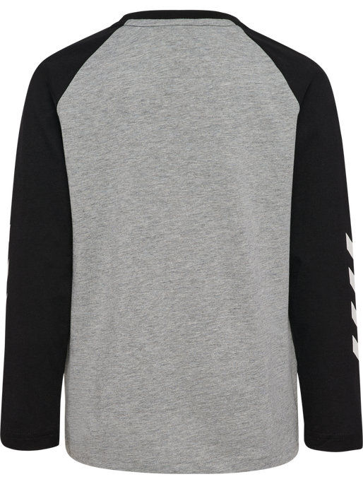 hmlJR LOGO T-SHIRT L/S, GREY MELANGE, packshot