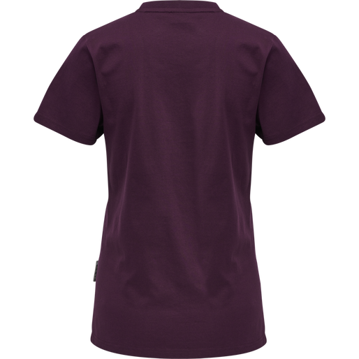hmlMOVE GRID COTTON T-SHIRT S/S WOM, GRAPE WINE, packshot