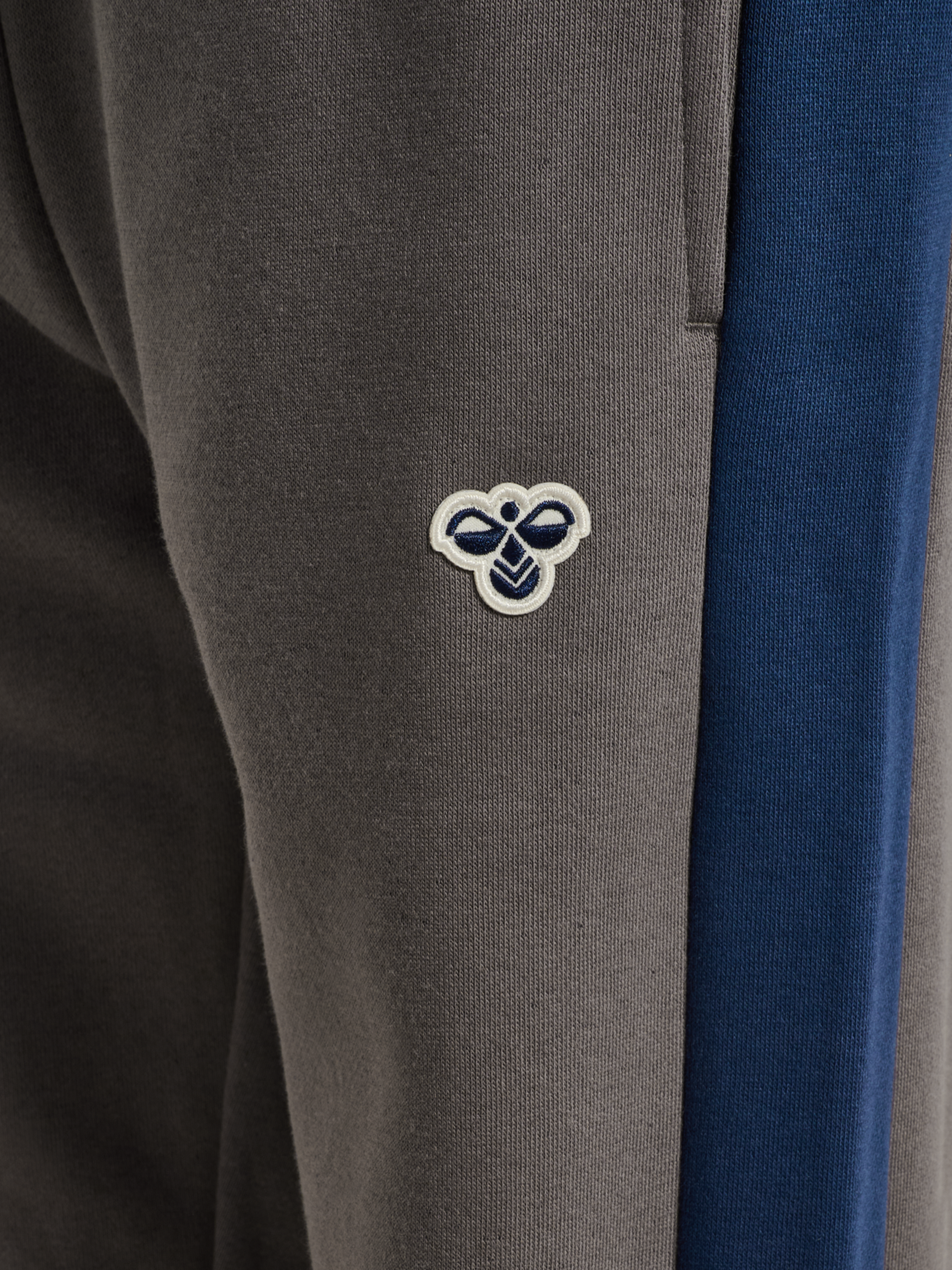 hmlJR LOOSE BLOCK SWEATPANTS BEE, DARK GULL GRAY, packshot