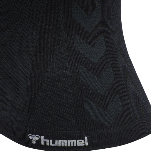 hmlCLEA SEAMLESS TOP, BLACK MELANGE, packshot