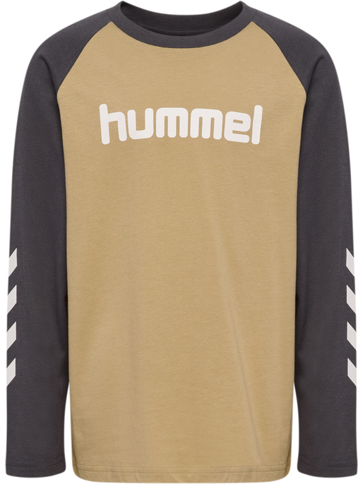 hmlJR LOGO T-SHIRT L/S, CORNSTALK, packshot