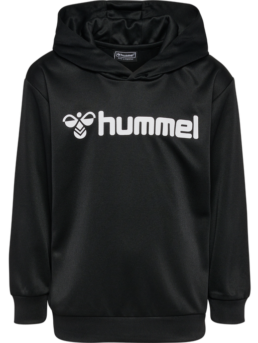 hmlLOGO HOODIE KIDS, BLACK, packshot