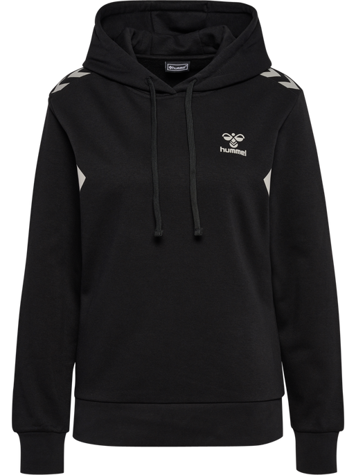 hmlSTALTIC COTTON HOODIE WOMAN, BLACK, packshot