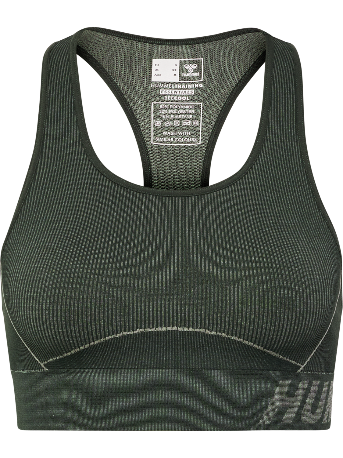 hmlTE CHRISTEL SEAMLESS SPORTS TOP, CLIMBING IVY/SEAGRASS MELANGE, packshot