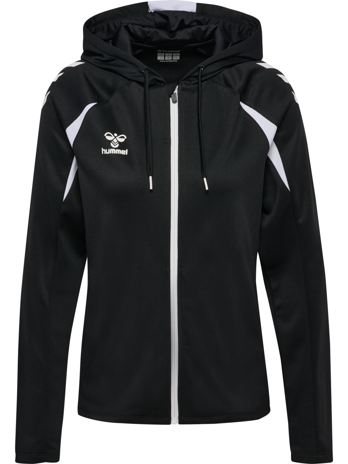 hmlCORE 2.0 ZIP HOODIE WOMAN, BLACK/WHITE, packshot