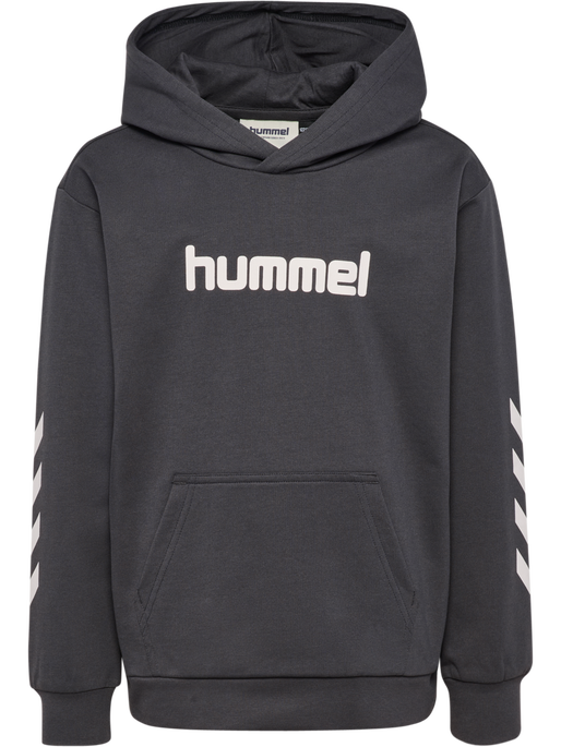 hmlJR LOGO HOODIE, EBONY, packshot