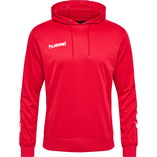 hmlPROMO POLY HOODIE, TRUE RED, packshot