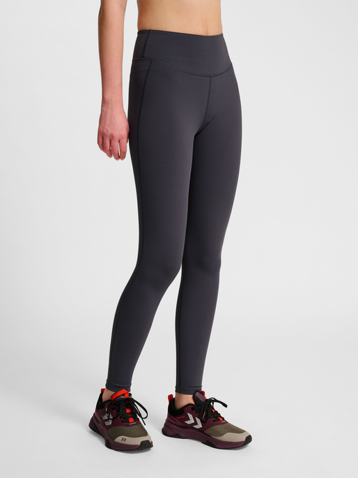 hmlPULSE HIGH WAIST TIGHTS, EBONY, model