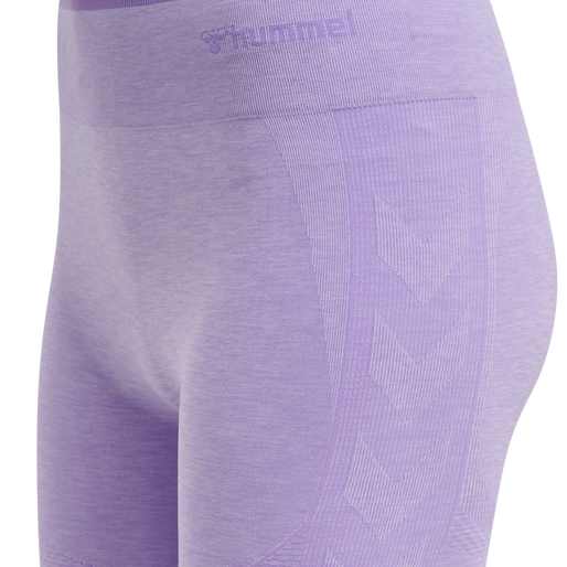 hmlMT UNA SEAMLESS MID WAIST SHORTS, LAVENDER MELANGE, packshot