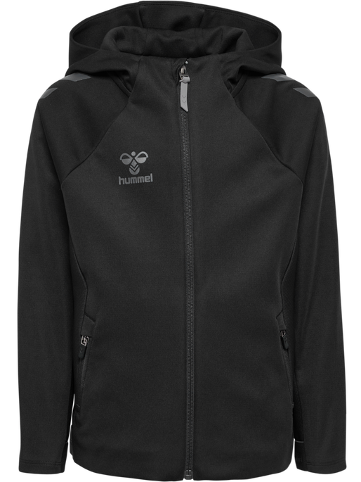 hmlCIMA 2.0 ZIP HOODIE KIDS, BLACK hmlCIMA 2.0 ZIP HOODIE KIDS, BLACK, packshot