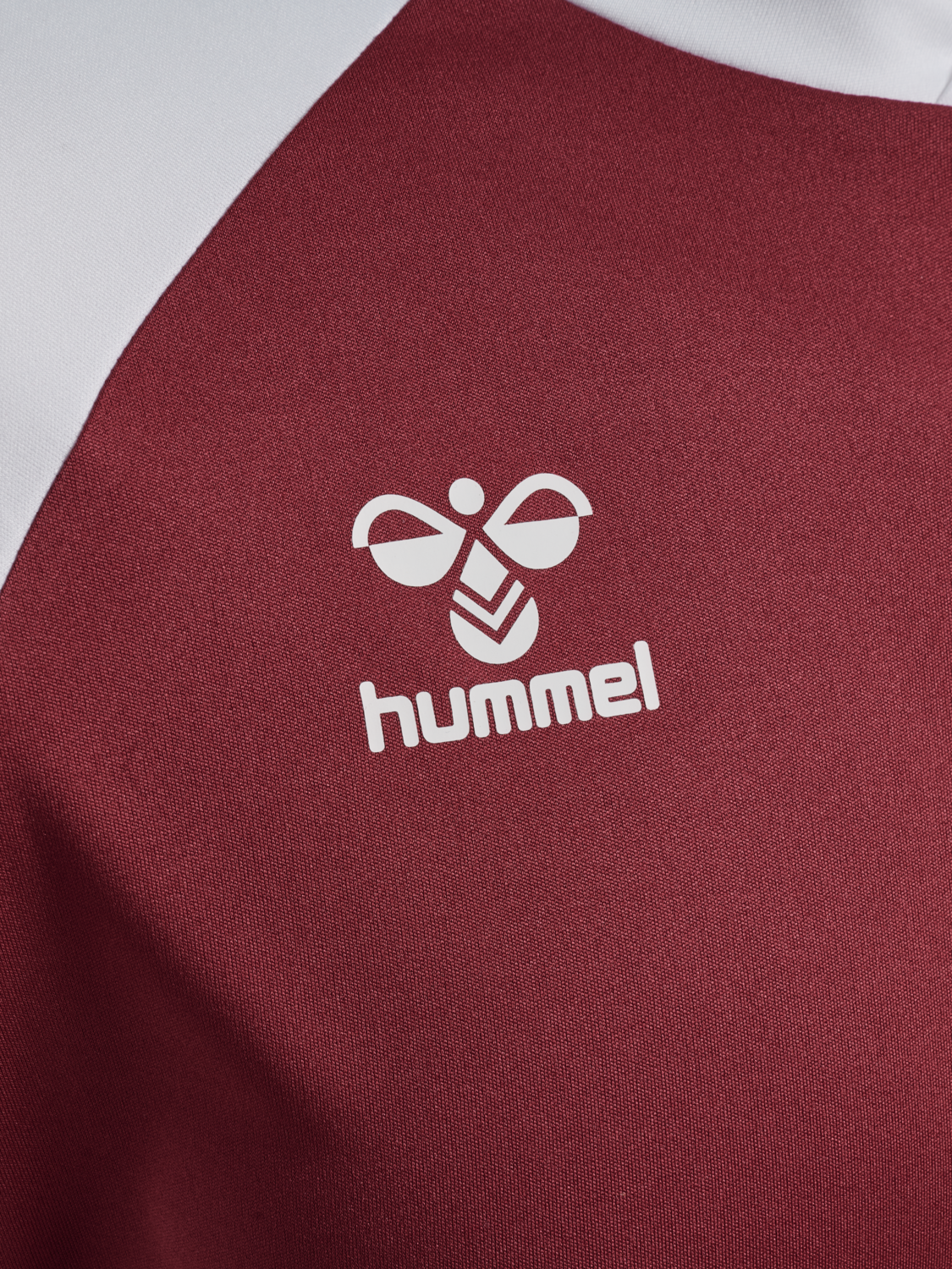 hmlMATCH LEAGUE JERSEY S/S, MAROON/WHITE, packshot