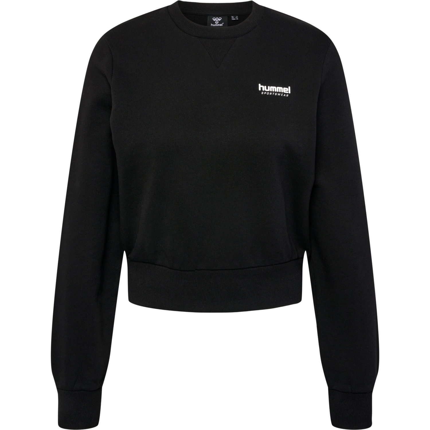 hmlLGC SHAI SHORT SWEATSHIRT, BLACK, packshot