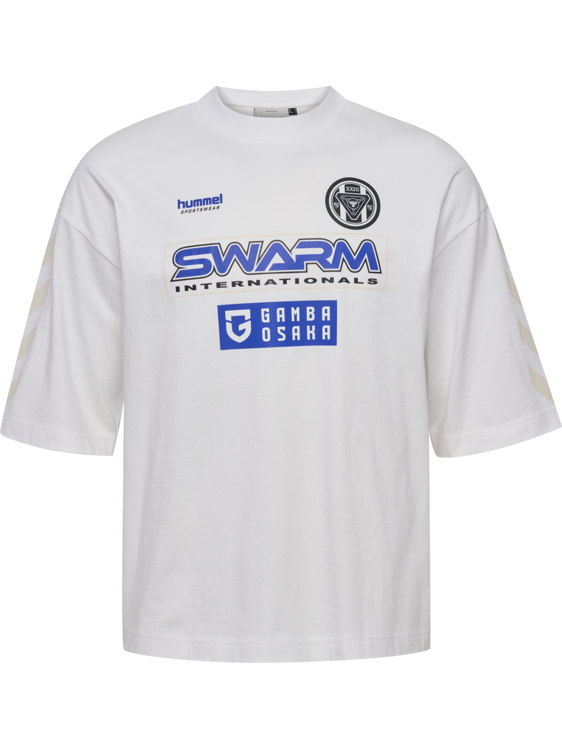 hmlOVERSIZED T-SHIRT GAMBA, WHITE, packshot