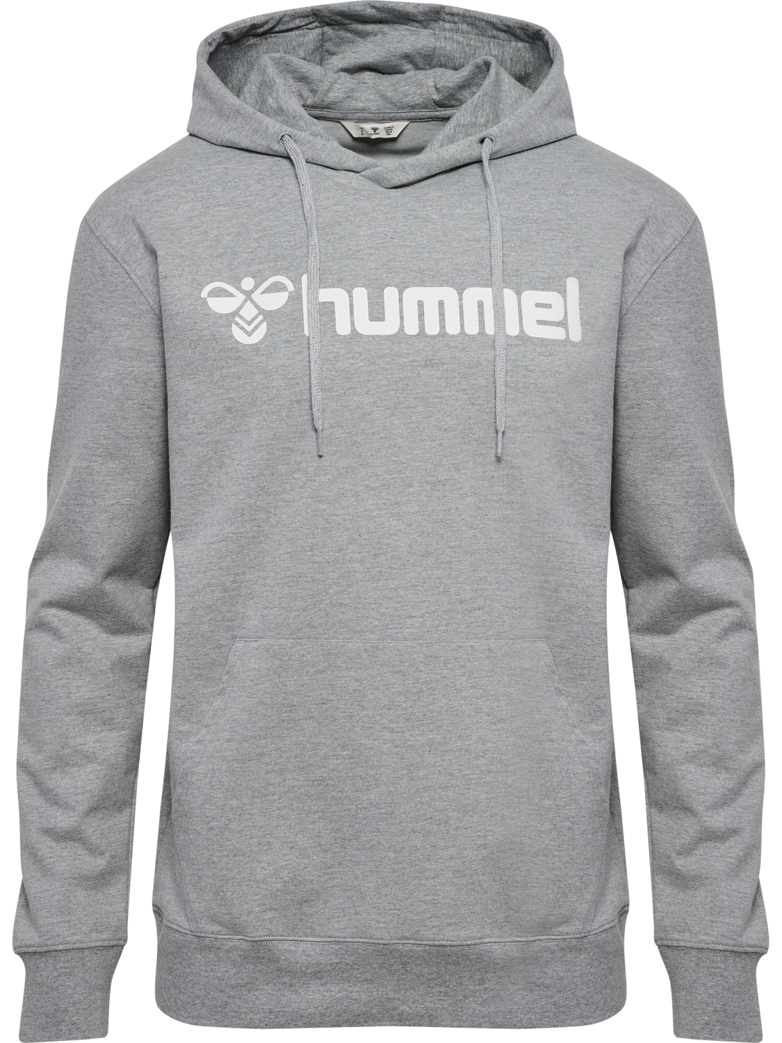 hmlGO 2.0 LOGO HOODIE, GREY MELANGE, packshot