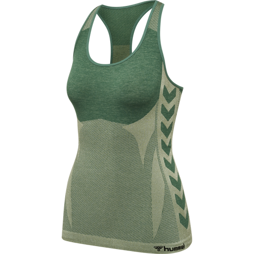 hmlCLEA SEAMLESS TOP, LAUREL WREATH/LILY PAD MELANGE, packshot