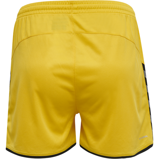 hmlAUTHENTIC POLY SHORTS WOMAN, SPORTS YELLOW/BLACK, packshot