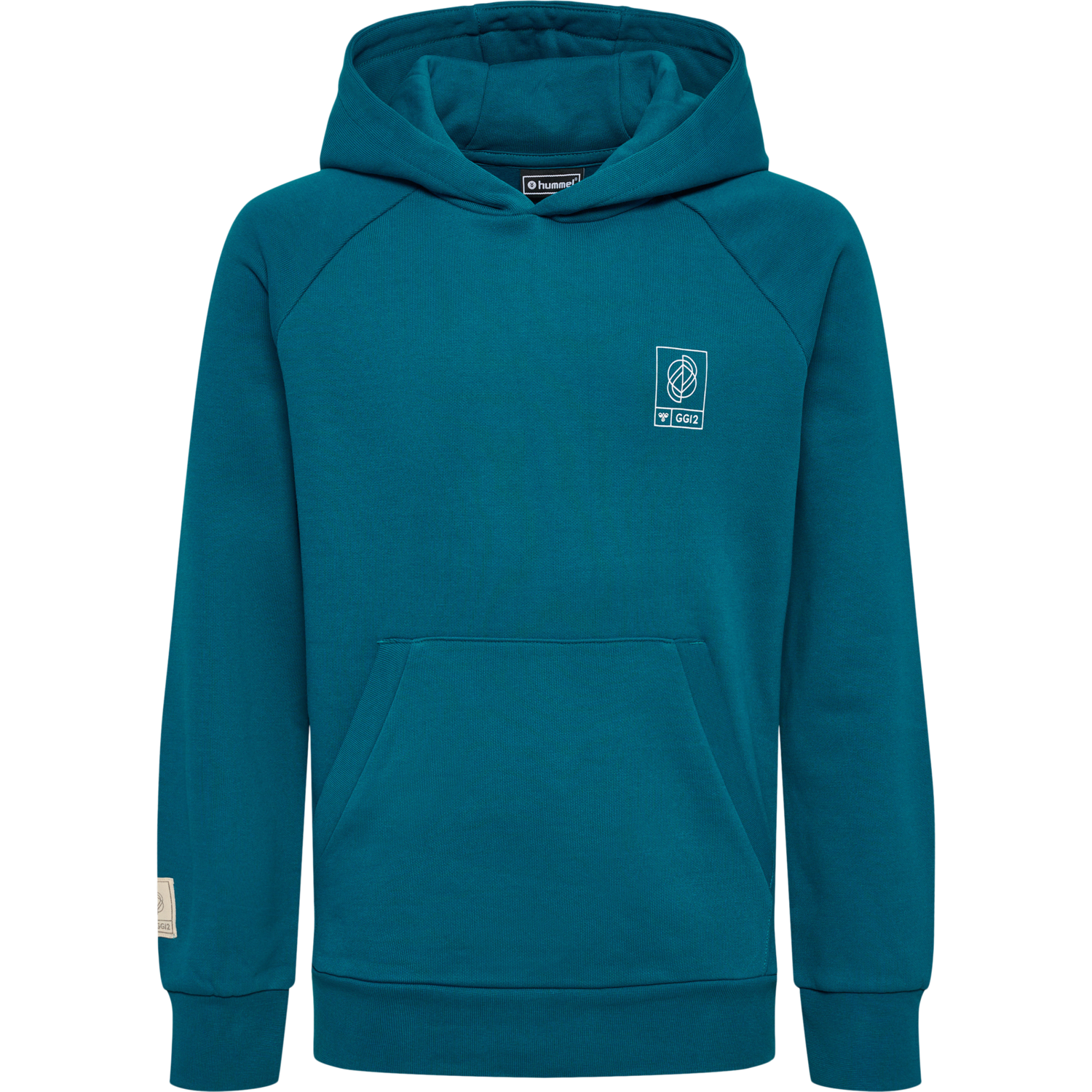 hmlGG12 SWEAT HOODIE KIDS, DEEP LAGOON, packshot