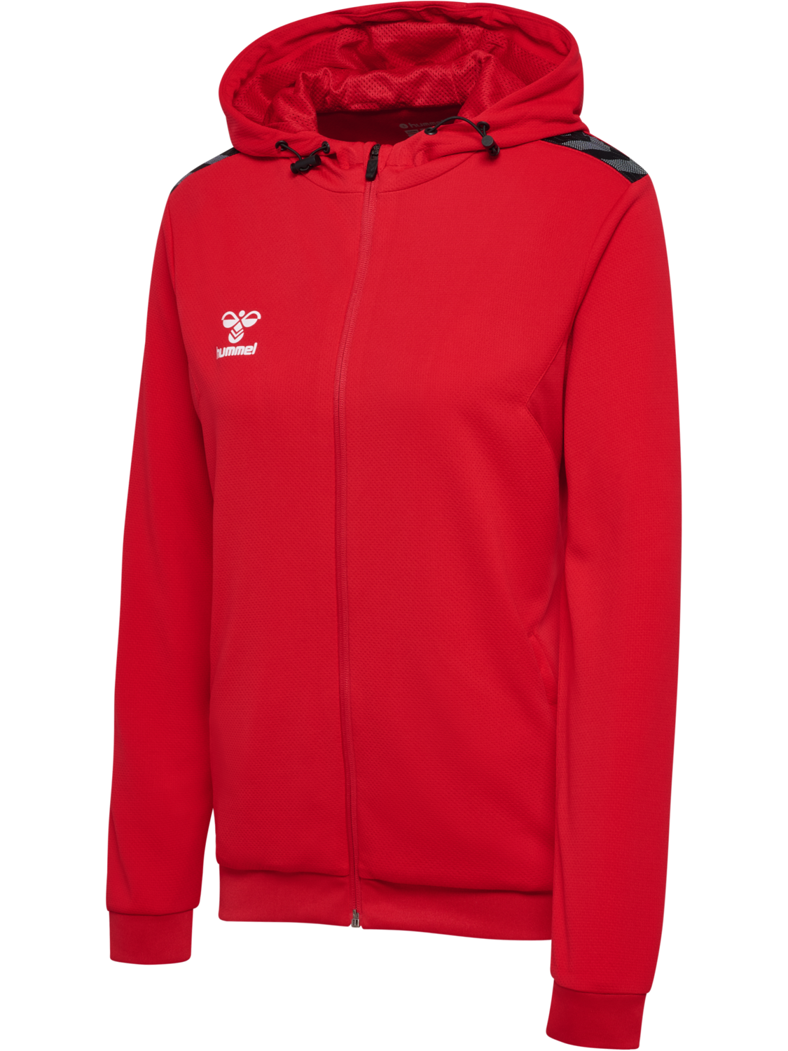 hmlAUTHENTIC PL ZIP HOODIE WOMAN, TRUE RED, packshot
