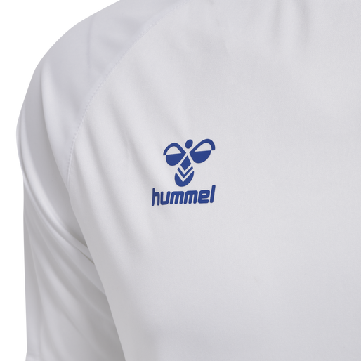 hmlCORE XK CORE POLY T-SHIRT S/S, WHITE/TRUE BLUE, packshot