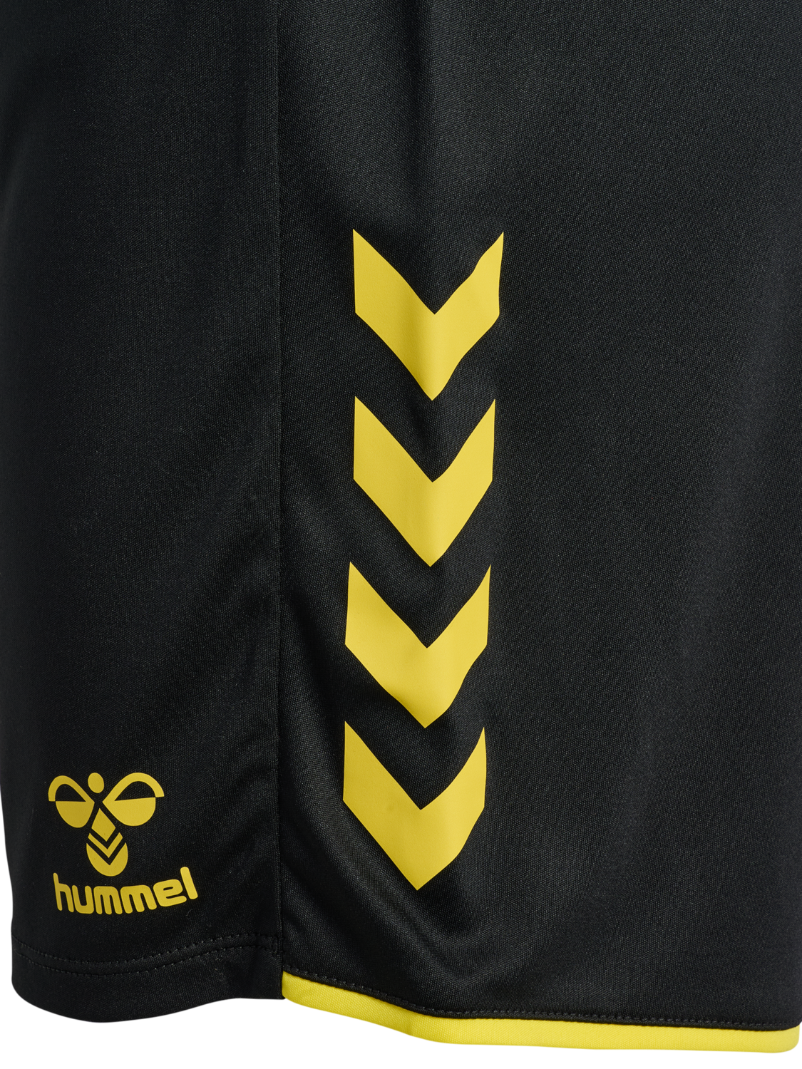 hmlCORE 2.0 SHORTS WOMAN, BLACK/BLAZING YELLOW, packshot