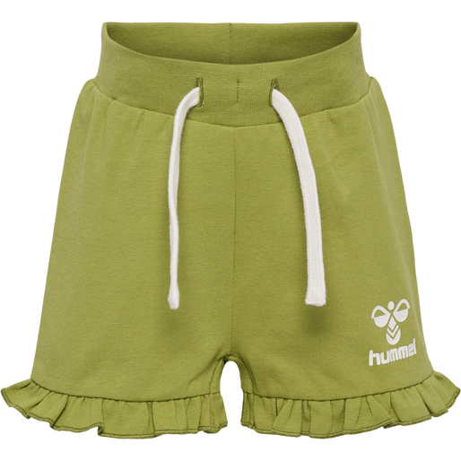hmlDREAM RUFFLE SHORTS, GREEN OLIVE, packshot