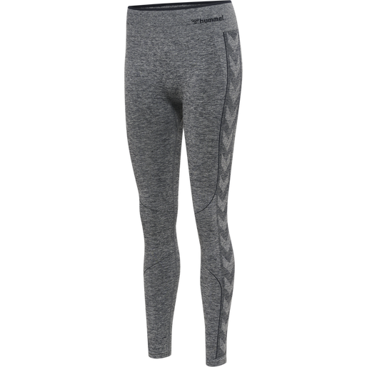 hmlMT UNA SEAMLESS MID WAIST TIGHTS, BLUE NIGHTS MELANGE, packshot