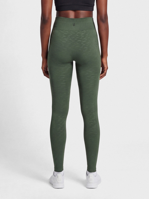hmlMT FOCUS SEAMLESS HW TIGHTS, CLIMBING IVY, model