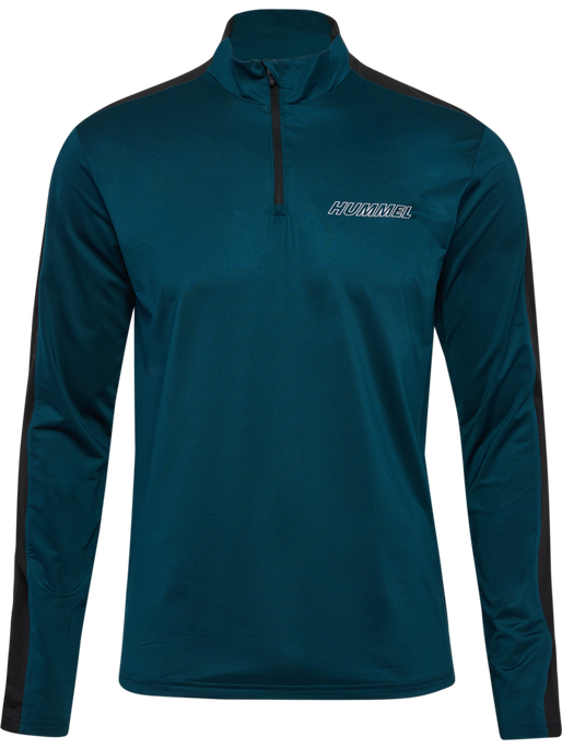 hmlTE STRENGTH PL HALF ZIP, REFLECTING POND, packshot