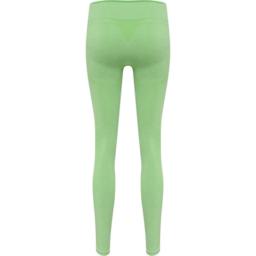 hmlMT UNA SEAMLESS MID WAIST TIGHTS, SUMMER GREEN MELANGE, packshot
