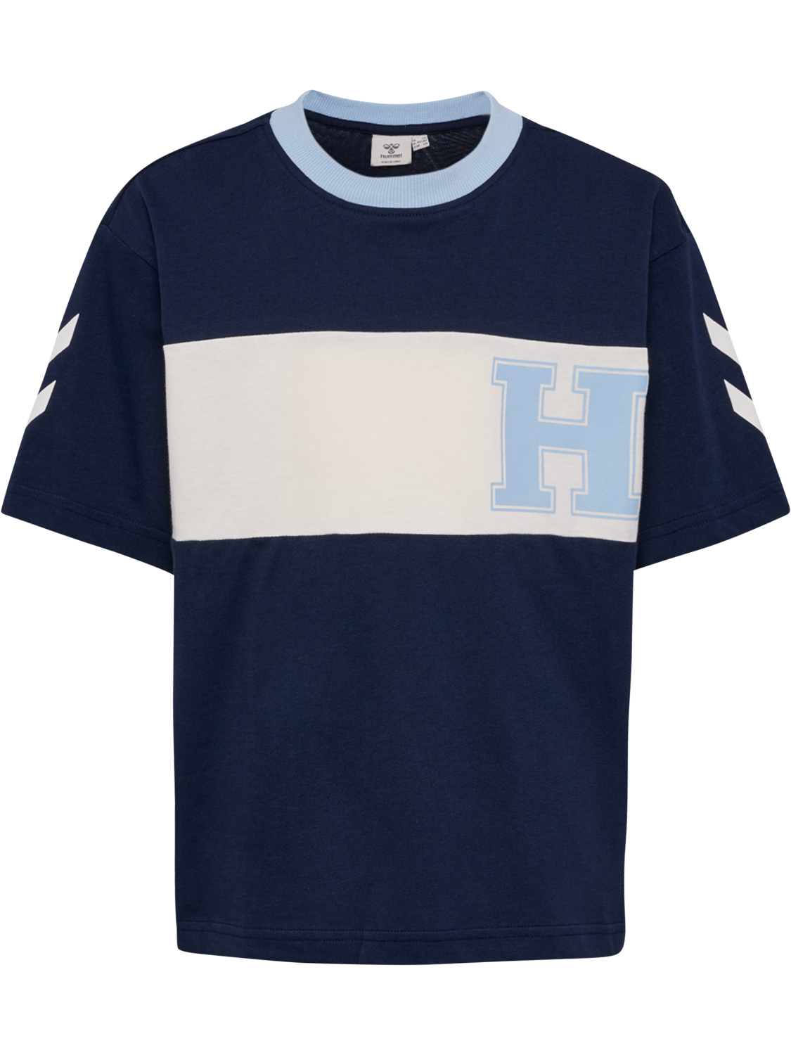 hmlROBIN LOOSE T-SHIRT S/S, DRESS BLUES, packshot