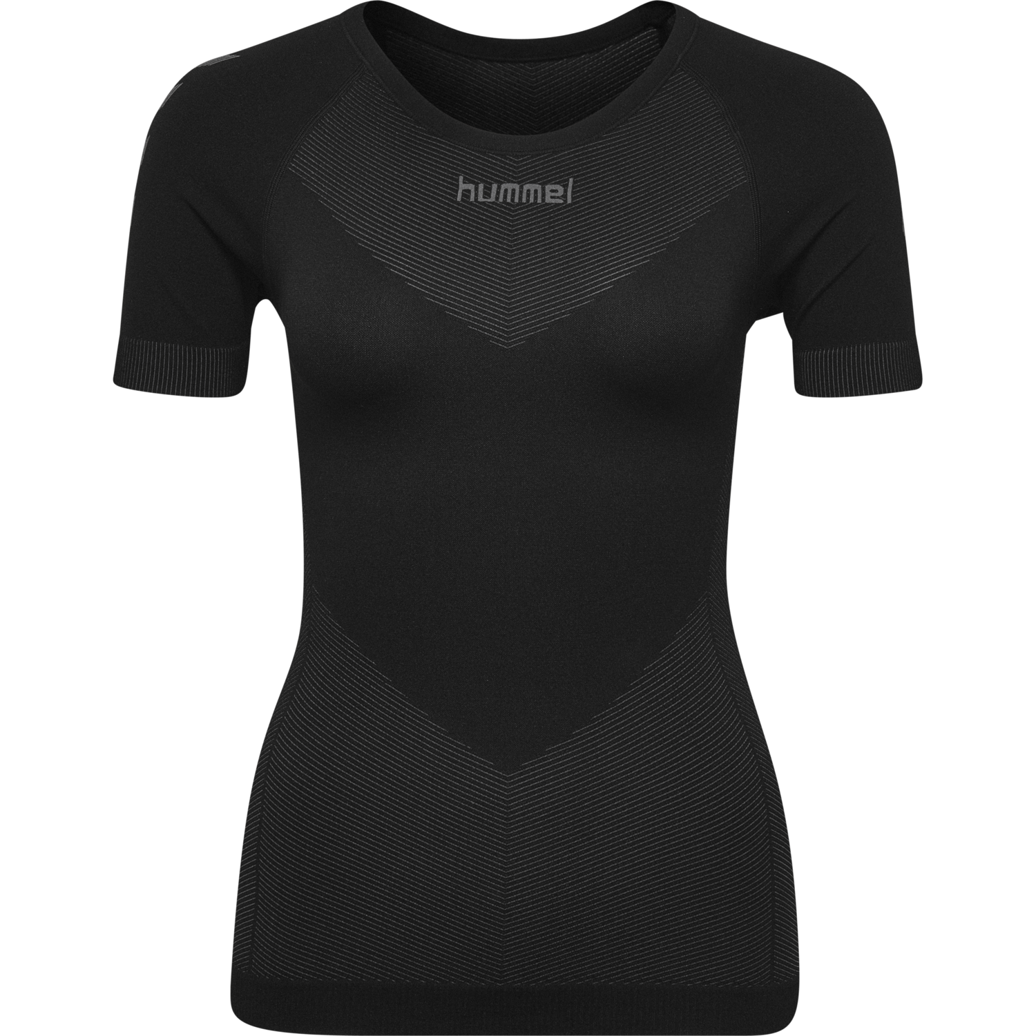 HUMMEL FIRST SEAMLESS JERSEY S/S WOMAN, BLACK, packshot