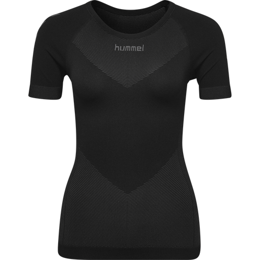 HUMMEL FIRST SEAMLESS JERSEY S/S WOMAN, BLACK HUMMEL FIRST SEAMLESS JERSEY S/S WOMAN, BLACK, packshot