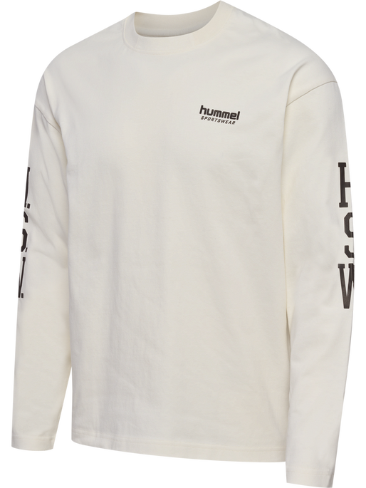 hmlLOOSE T-SHIRT L/S SW STADIUM, TOFU hmlLOOSE T-SHIRT L/S SW STADIUM, TOFU, packshot