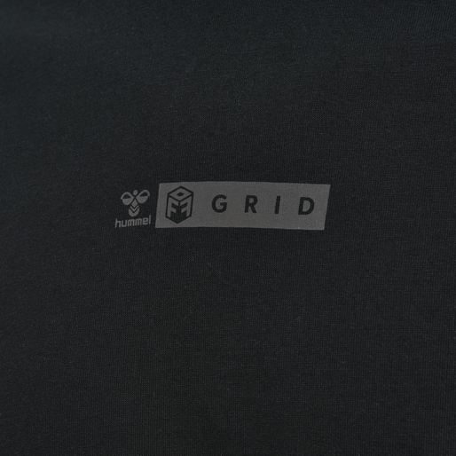 hmlOFFGRID TEE S/S, JET BLACK/FORGED IRON, packshot