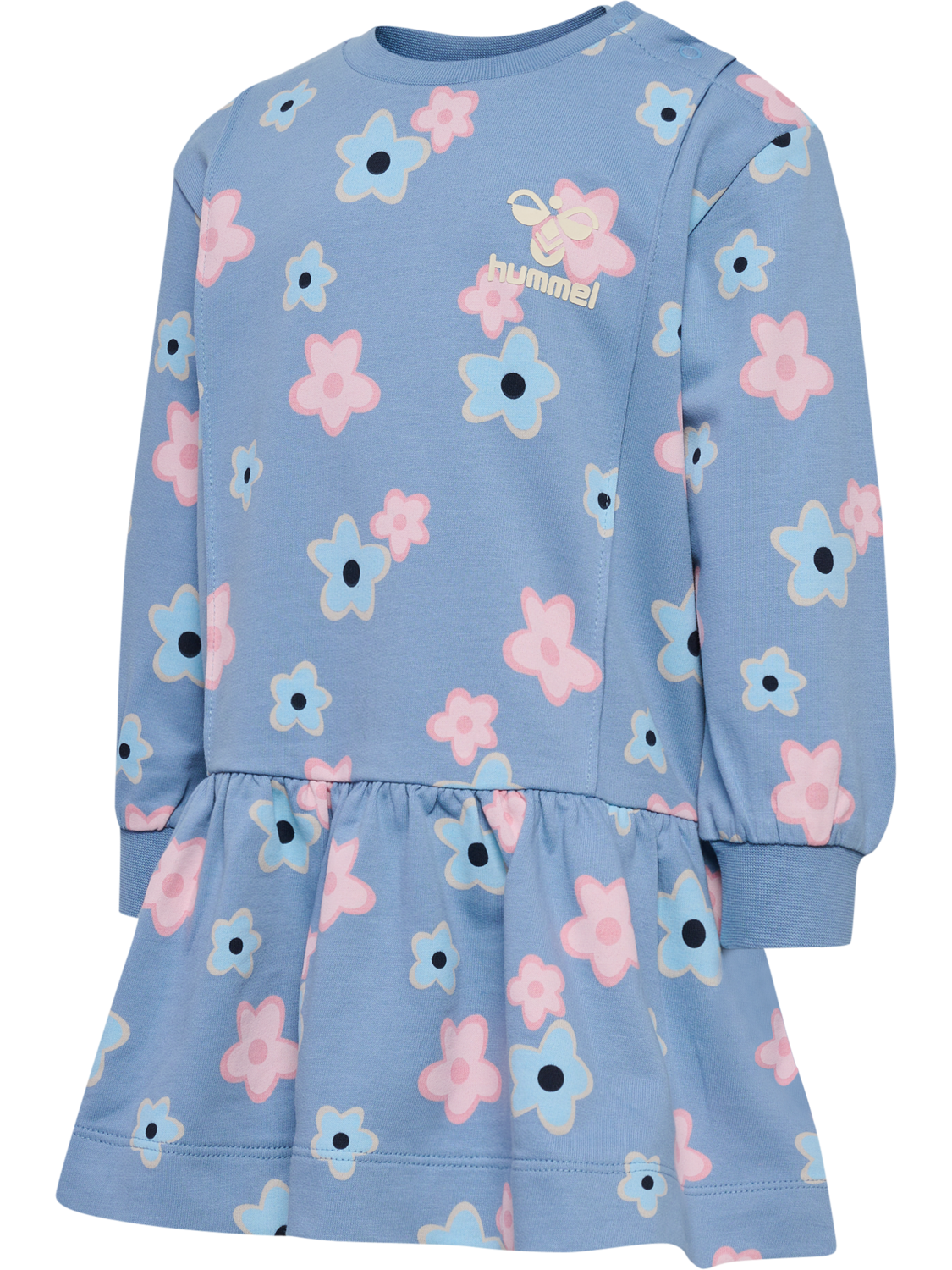 hmlRINNA DRESS L/S, FADED DENIM, packshot