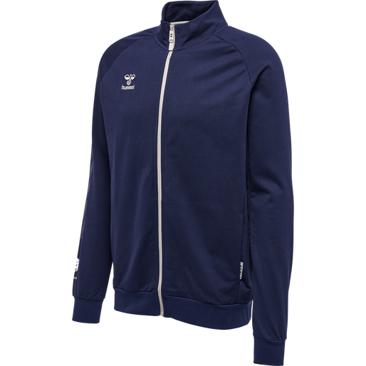 hmlMOVE GRID COTTON ZIP JACKET, MARINE, packshot