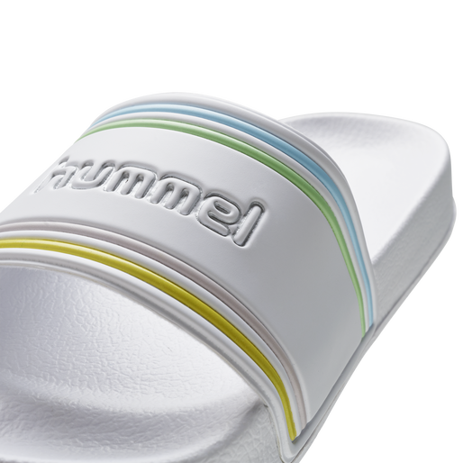POOL SLIDE RETRO, WHITE/MULTICOLOR, packshot