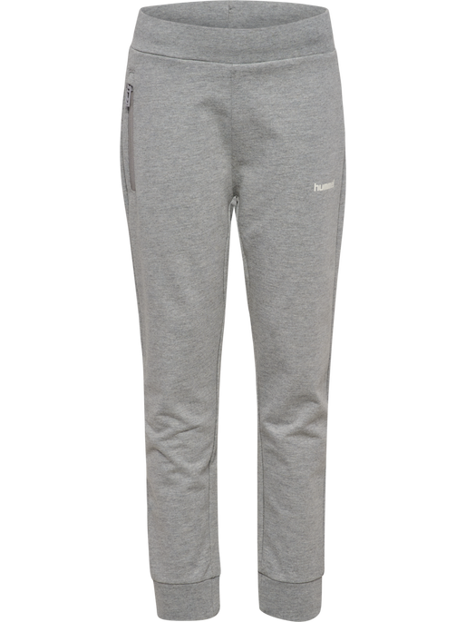 hmlJR REGULAR ADJ WAIST PANTS, GREY MELANGE, packshot