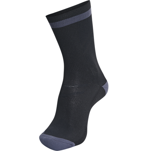 ELITE INDOOR SOCK LOW, BLACK/ASPHALT, packshot