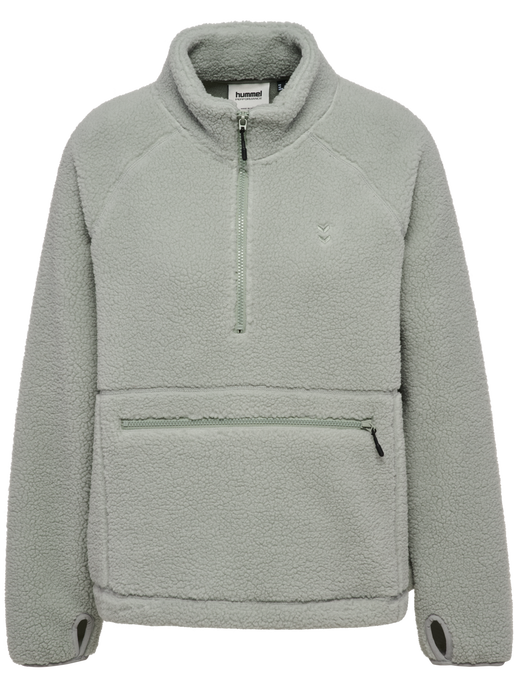 hmlPULSE FLEECE W PULLOVER, BELGIAN BLOCK, packshot