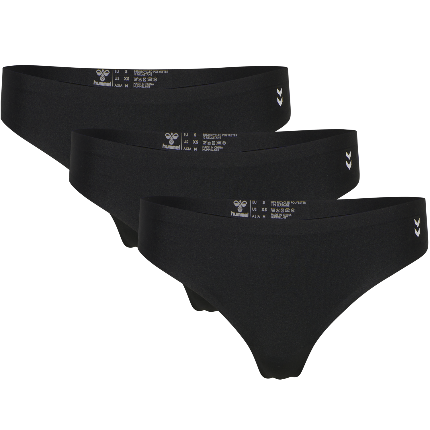 hmlMT BREEZE THONG 3-PACK, BLACK, packshot