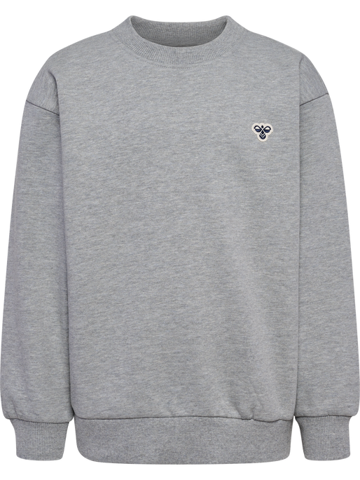 hmlJR LOOSE CREWNECK BEE, GREY MELANGE, packshot