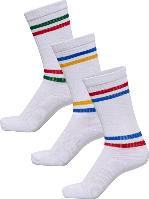 hml3-PACK SOCKS CHEVRON HIGH RETRO, WHITE/BARBADOSCHERRY/EDEN/SKYD hml3-PACK SOCKS CHEVRON HIGH RETRO, WHITE/BARBADOSCHERRY/EDEN/SKYD, packshot