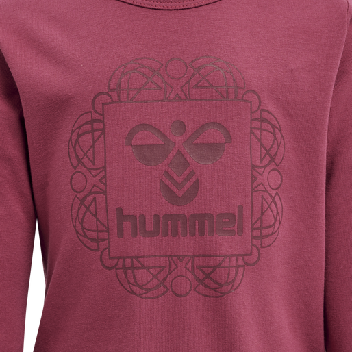 hmlHELGA T-SHIRT L/S, EARTH RED, packshot