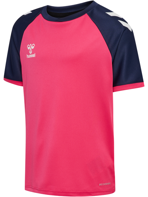 hummel MATCH LEAGUE JERSEY S/S KIDS RASPBERRY SORBET/MARINE