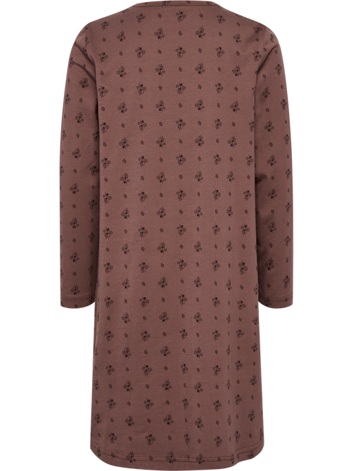hmlCAROLINA NIGHT DRESS L/S, NUTMEG hmlCAROLINA NIGHT DRESS L/S, NUTMEG, packshot